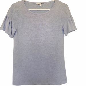 Alfred Sung pleated sleeve short sleeve shirt top